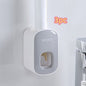 Automatic toothpaste dispenser wall mounted with toothbrush holder - Qoveri