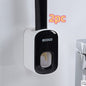 Automatic toothpaste dispenser wall mounted with toothbrush holder - Qoveri